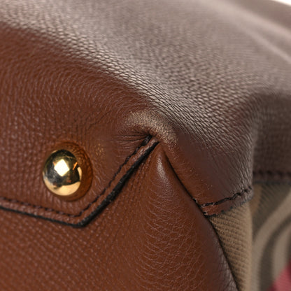 Burberry Grainy Calfskin House Check Large Banner Tote Tan 8 of 11
