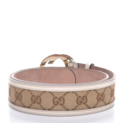 Gucci Monogram Interlocking G Belt 85 34 Off White 3 of 6
