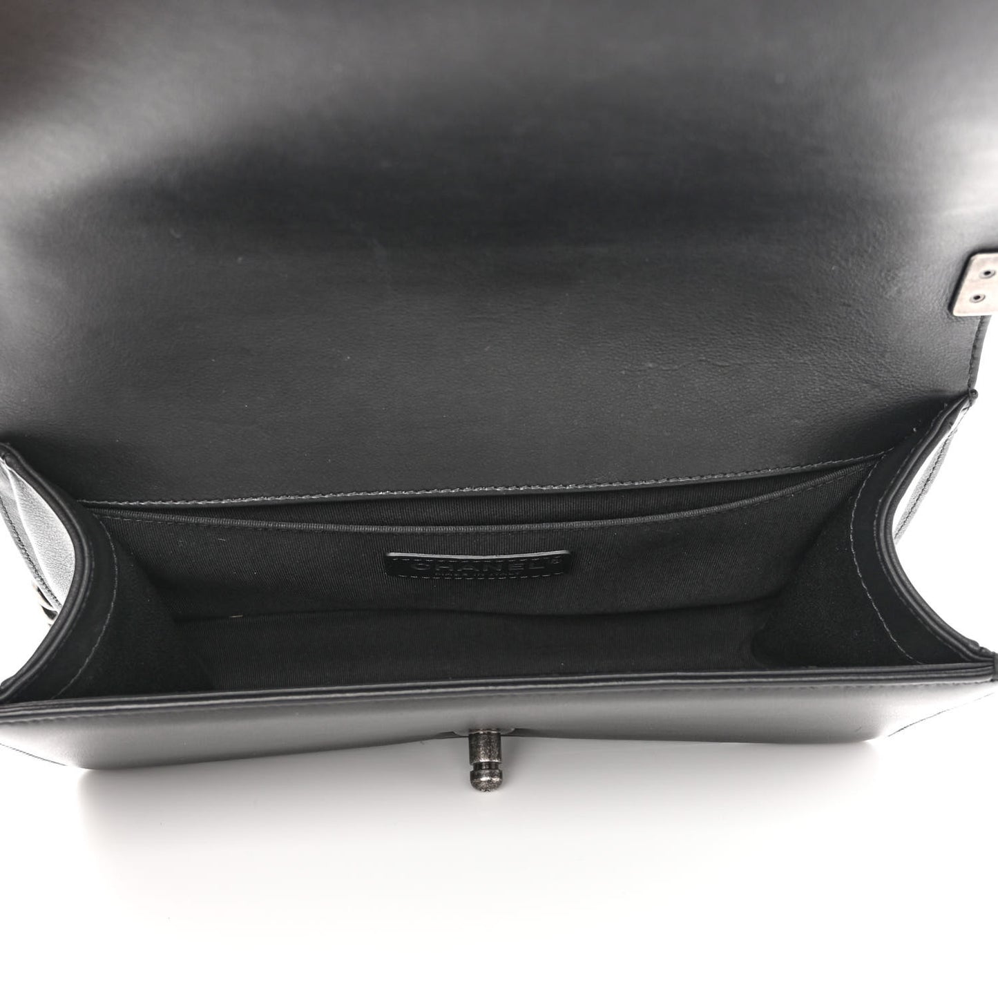 Calfskin Quilted Medium Boy Flap Black