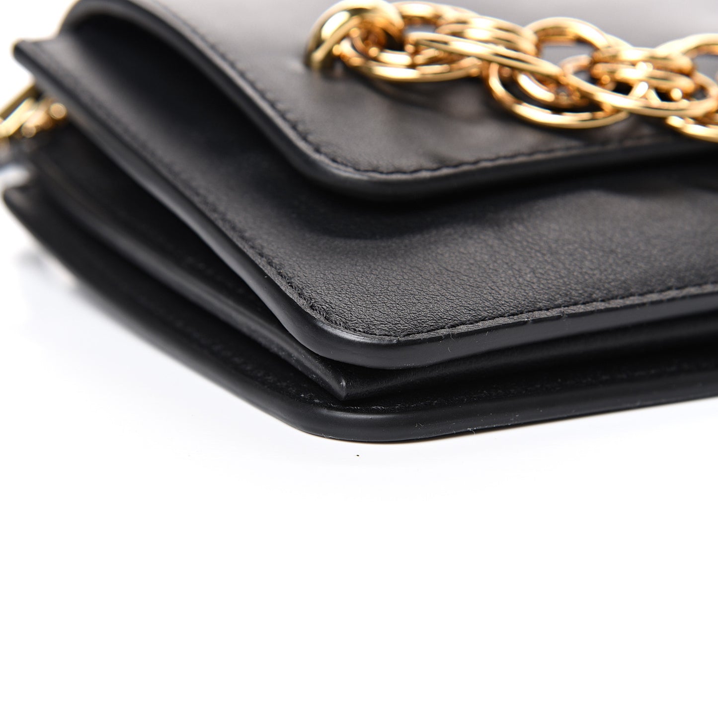 Smooth Calfskin Drew Bijou Clutch Black