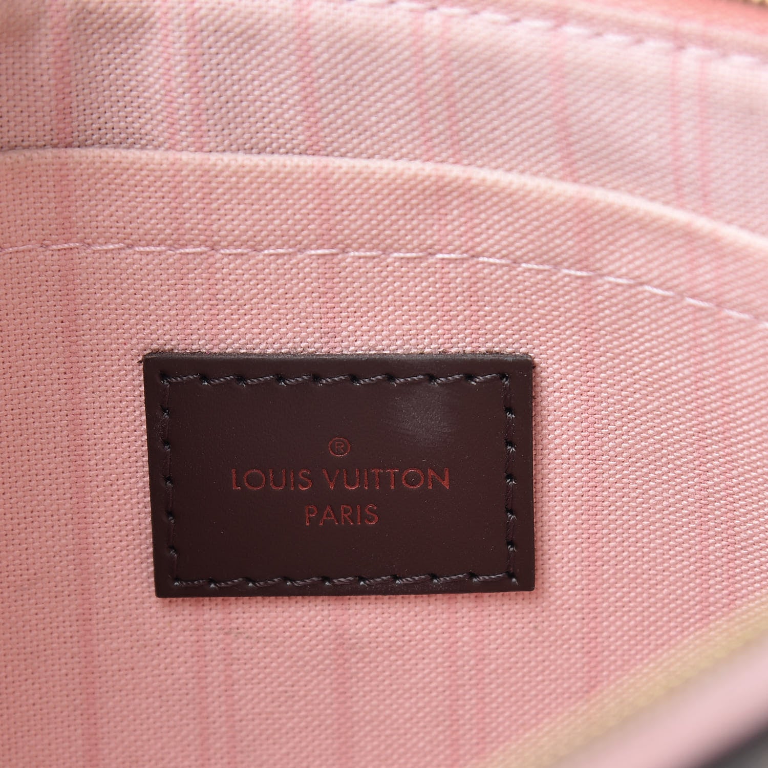 Louis Vuitton Damier Ebene Neverfull MM GM Pochette Rose Ballerine 6 of 9