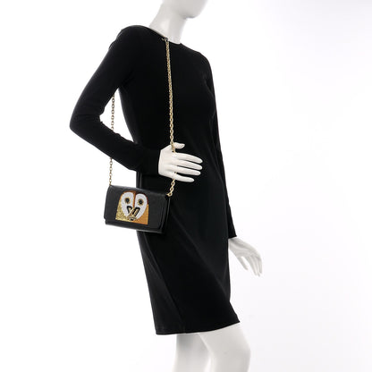 Louis Vuitton Epi Sequin Night Bird Twist Chain Wallet Black 2 of 8