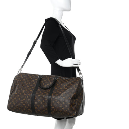 Louis Vuitton Monogram Macassar Keepall Bandouliere 55 2 of 13