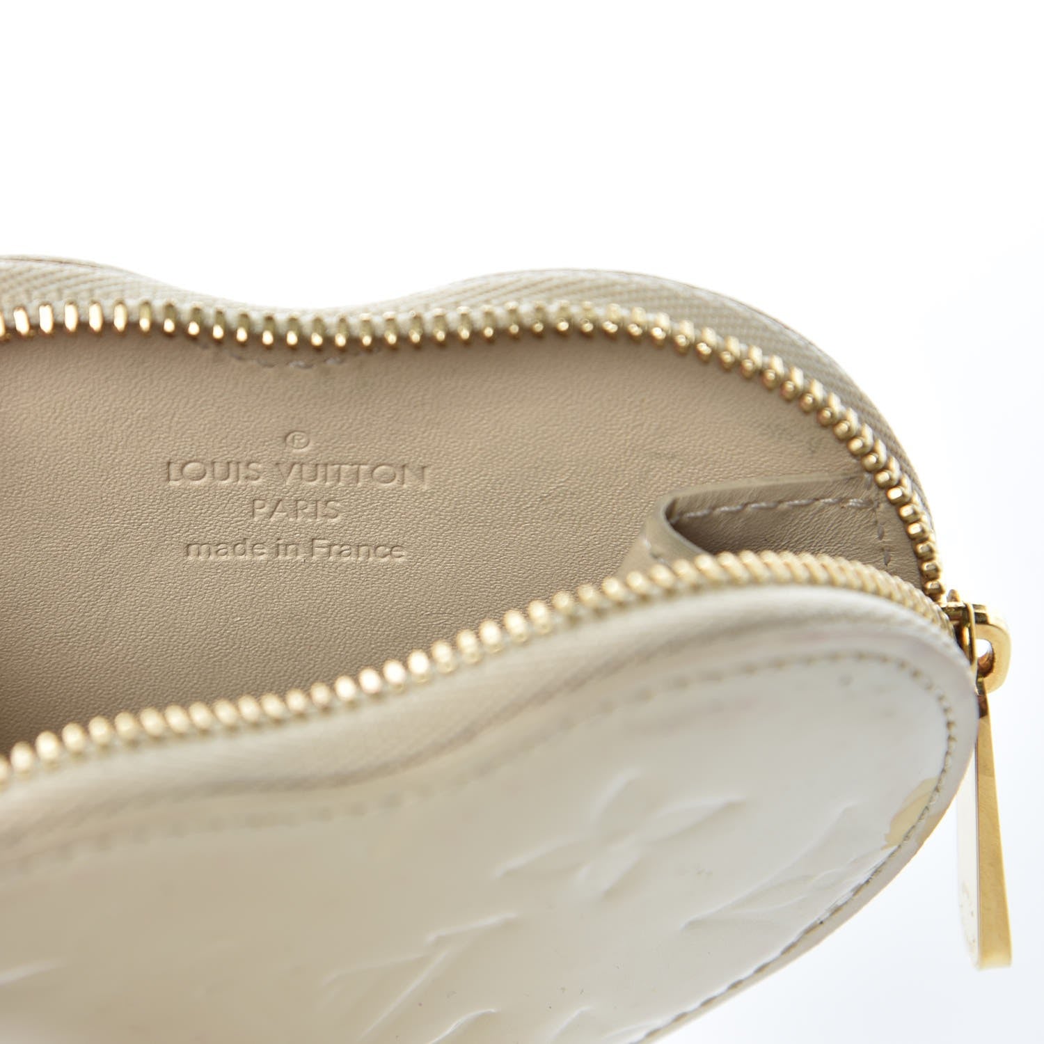 Louis Vuitton Vernis Heart Coin Purse Blanc Corail 6 of 11