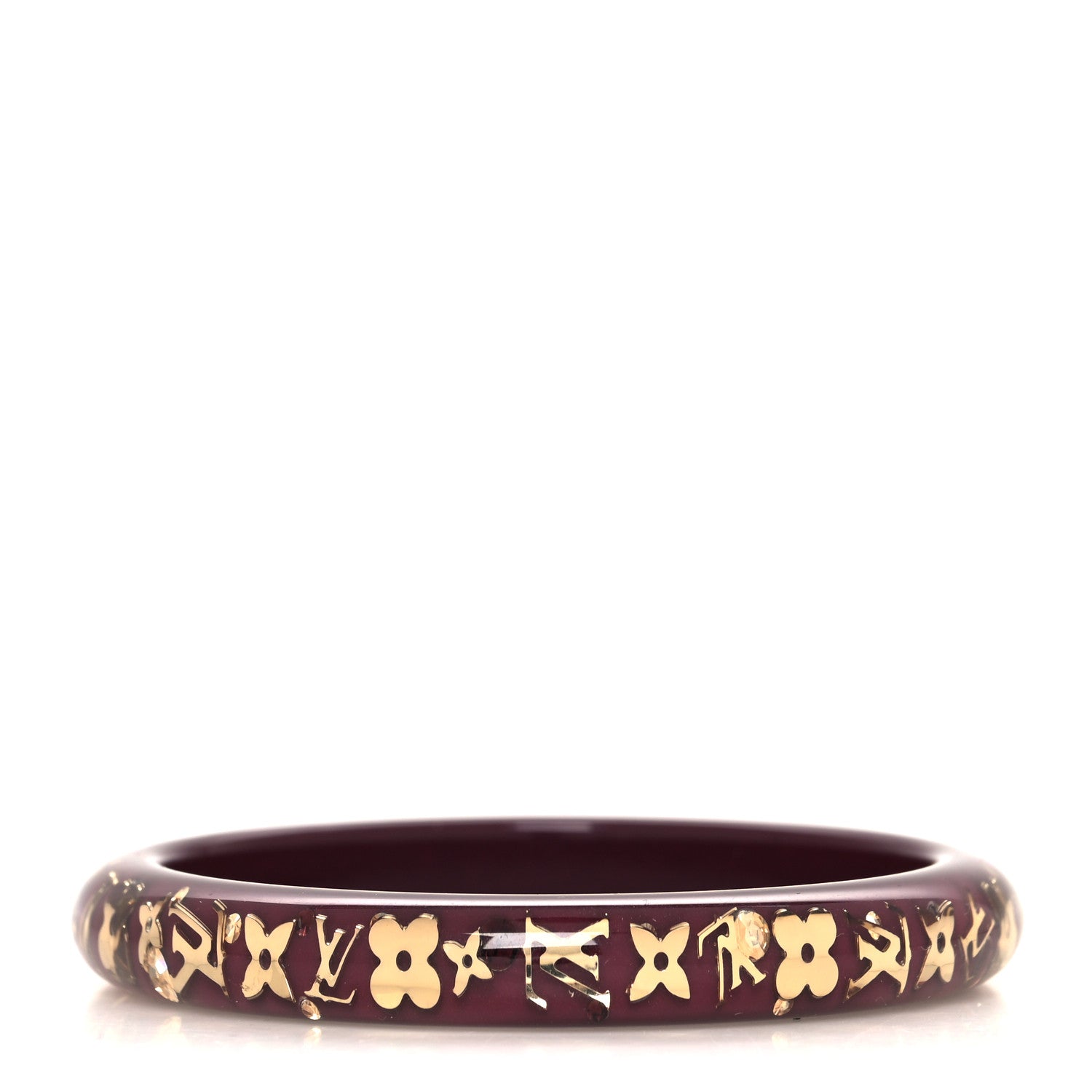 Louis Vuitton Resin Swarovski Medium Inclusion Bracelet PM Amarante 1 of 4