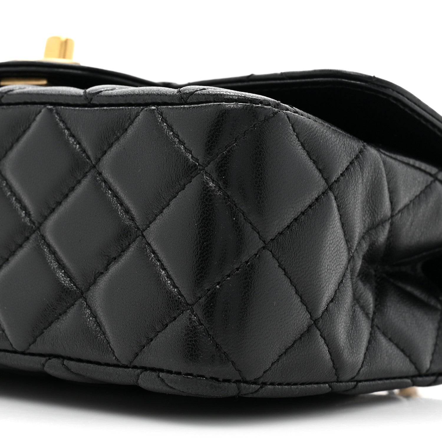 Chanel Lambskin Quilted Mini Metal Top Handle Rectangular Flap Black 8 of 11