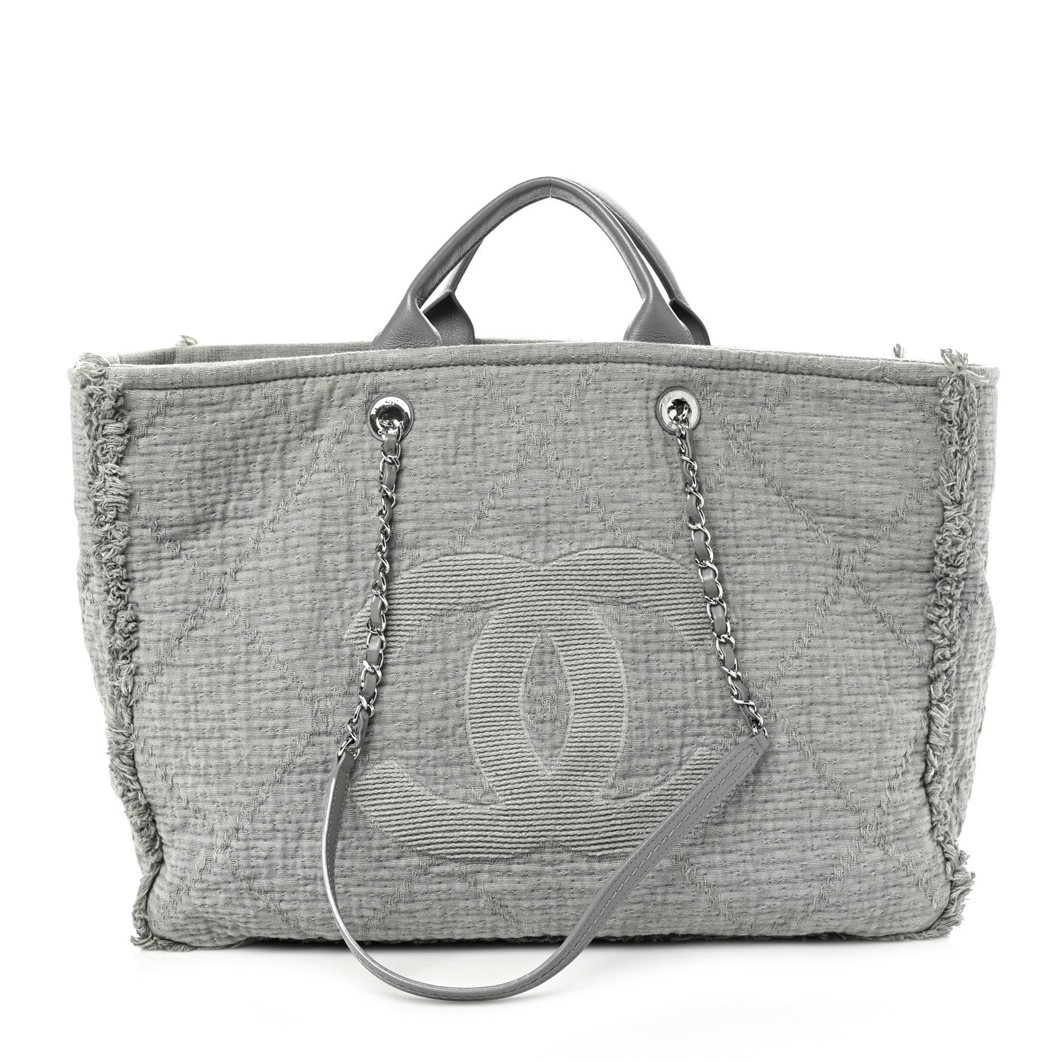 Chanel Canvas Large Double Face Shopping Tote Grey 1 of 8