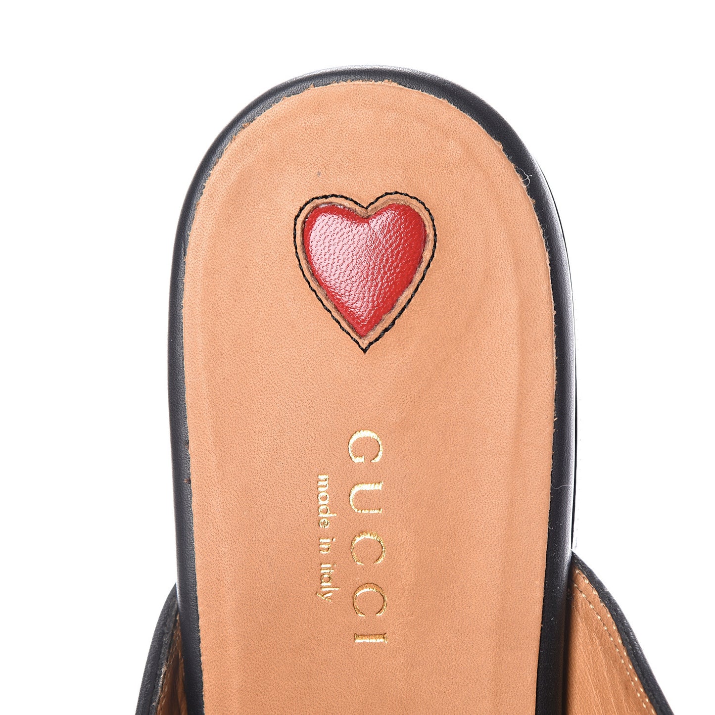Calfskin Flower Embroidered Princetown Slippers 40 Black