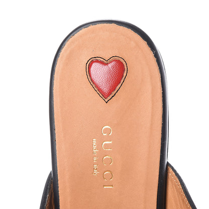 Gucci Calfskin Flower Embroidered Princetown Slippers 40 Black 8 of 11