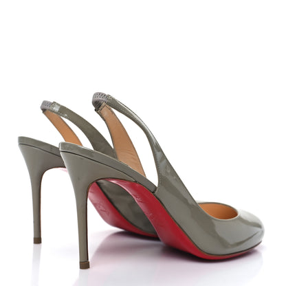 Christian Louboutin Patent Fifi Sling 85 Pumps 36 Gris 4 of 7