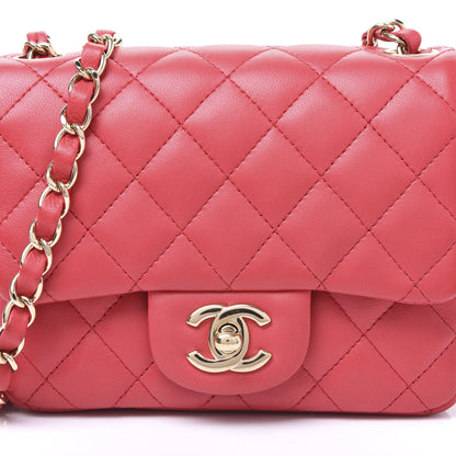 Chanel Lambskin Quilted Mini Square Flap Pink 9 of 9