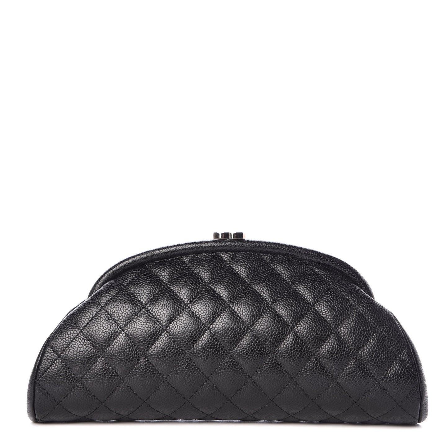 Caviar Quilted Timeless Clutch Black