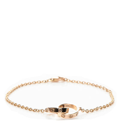 Cartier 18K Pink Gold Interlocking LOVE Bracelet 1 of 6