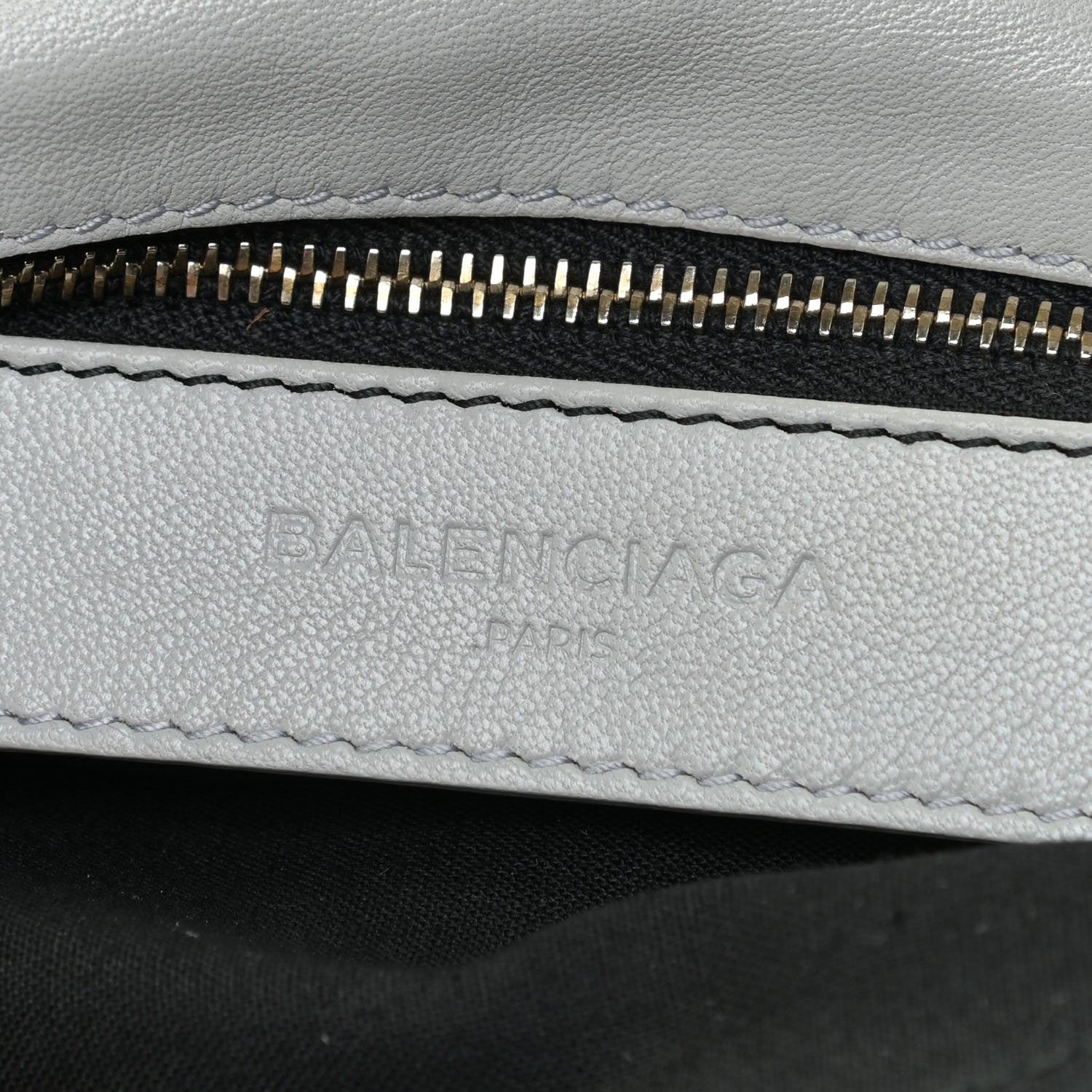 Balenciaga Agneau Gold Metallic Edge Hardware Envelope Strap Clutch Gris 7 of 8