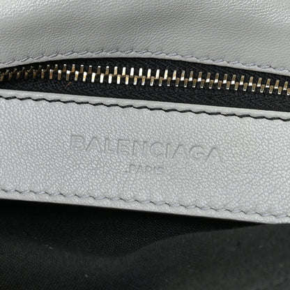 Balenciaga Agneau Gold Metallic Edge Hardware Envelope Strap Clutch Gris 7 of 8