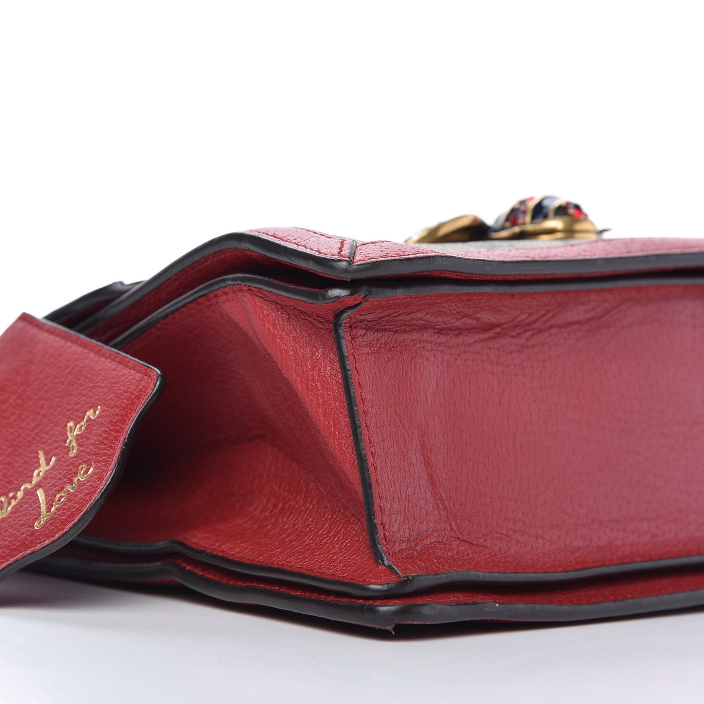 GG Supreme Monogram Small Queen Margaret Top Handle Bag Red