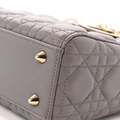 Christian Dior Lambskin Cannage Small Lady Dior Grey 11 of 17