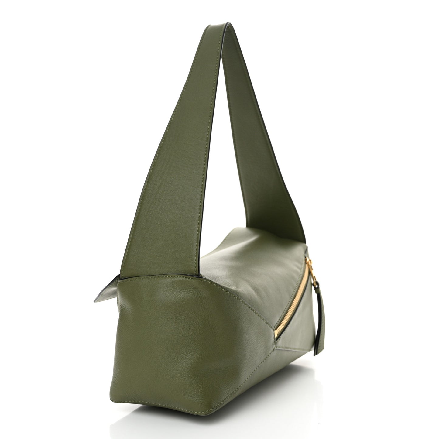 Calfskin Puzzle Hobo Avocado