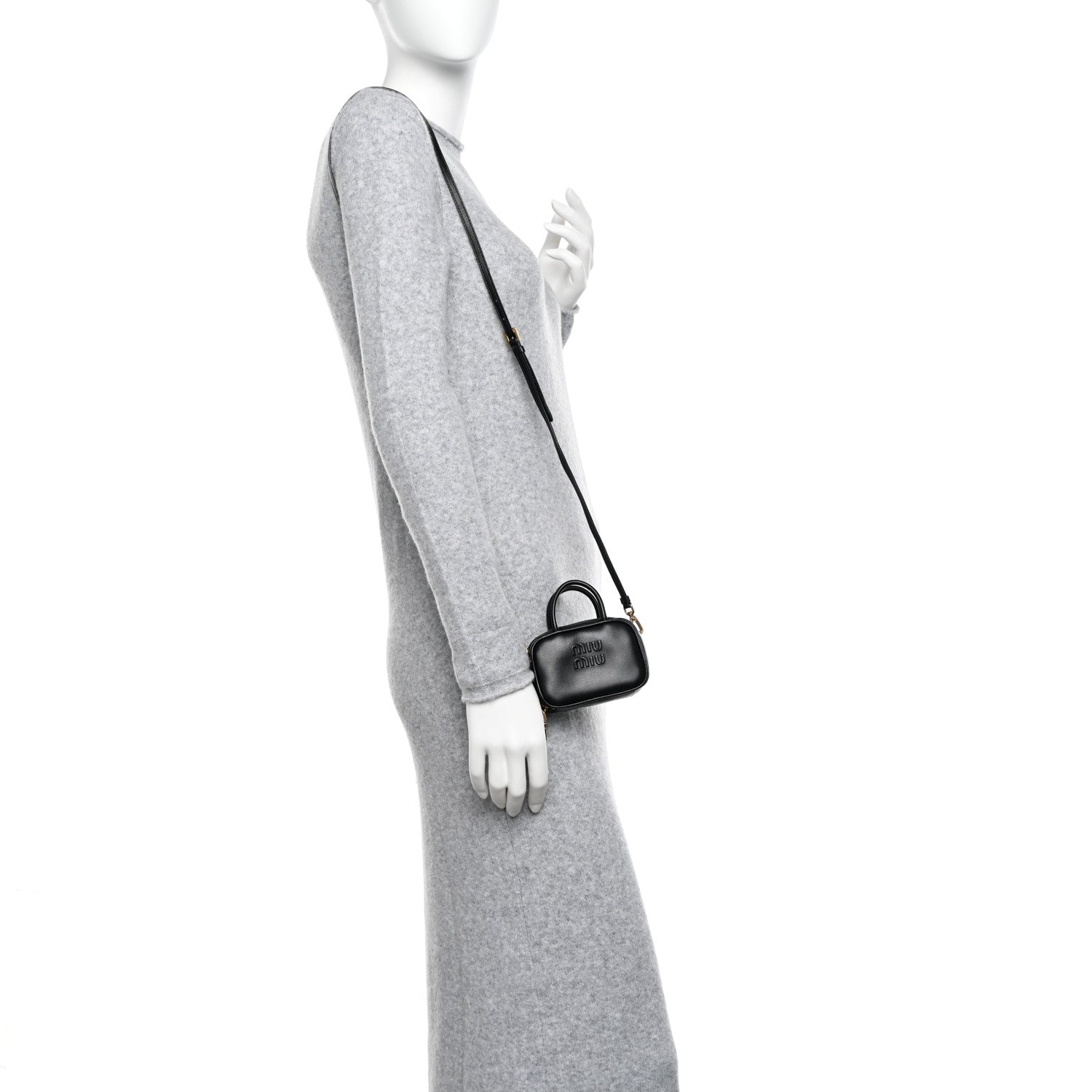 Miu Miu Nappa Micro Bag Black 3 of 9