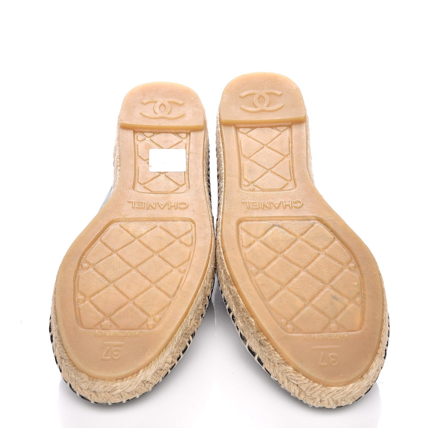 Lambskin CC Espadrilles 37 Black