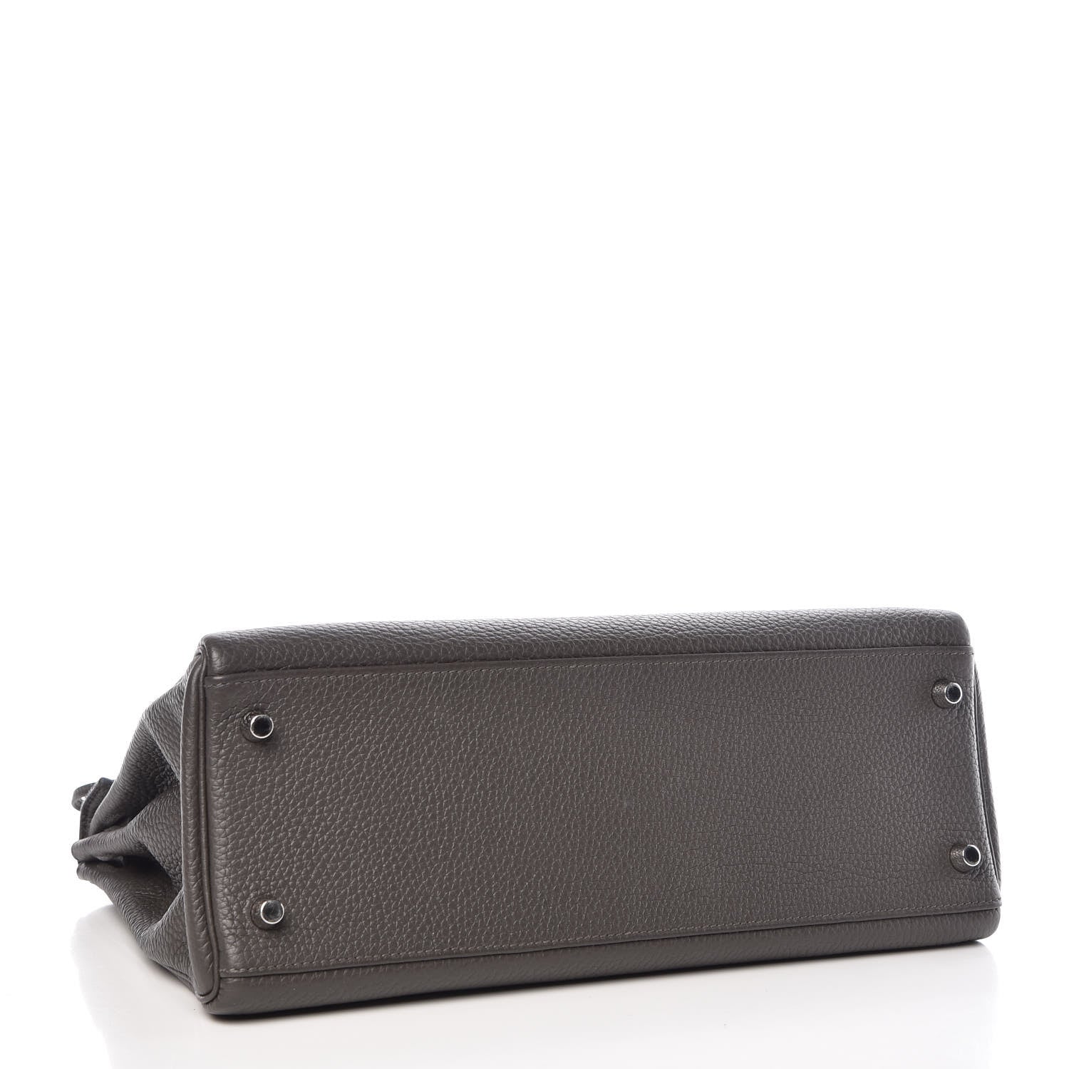 Hermes Taurillon Clemence Horseshoe Kelly Retourne 32 Graphite Tosca 6 of 41