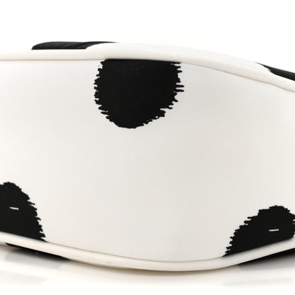 Prada Tessuto Nylon Polka-Dot Mini Re-Edition 2000 Bag White Black 8 of 9