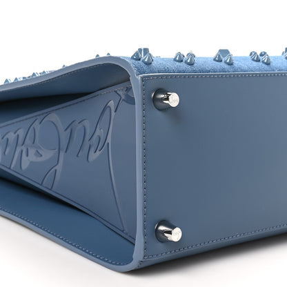 Christian Louboutin Denim Calfskin Studded Loubinthesky Medium Paloma Blue 9 of 10