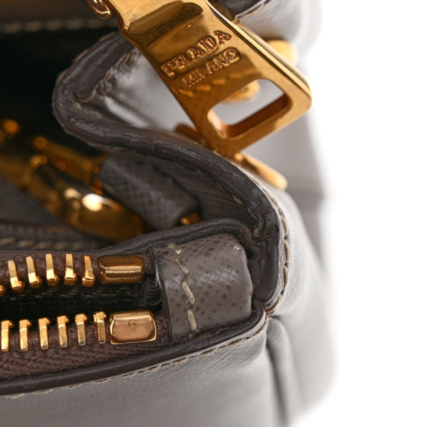 Saffiano Small Galleria Double Zip Tote Argilla