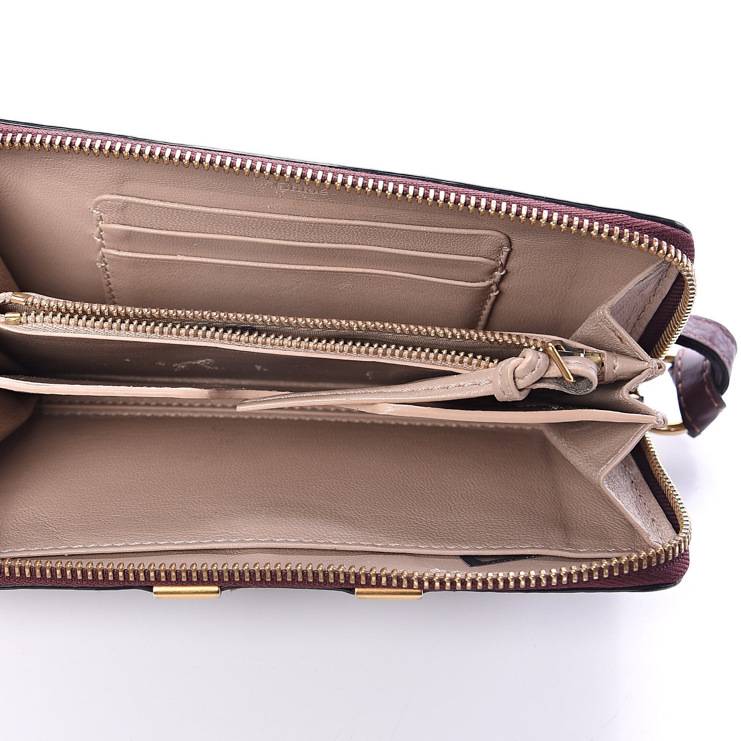 Chloe Grained Calfskin Marcie Long Zip Around Wallet Dark Velvet 4 of 5