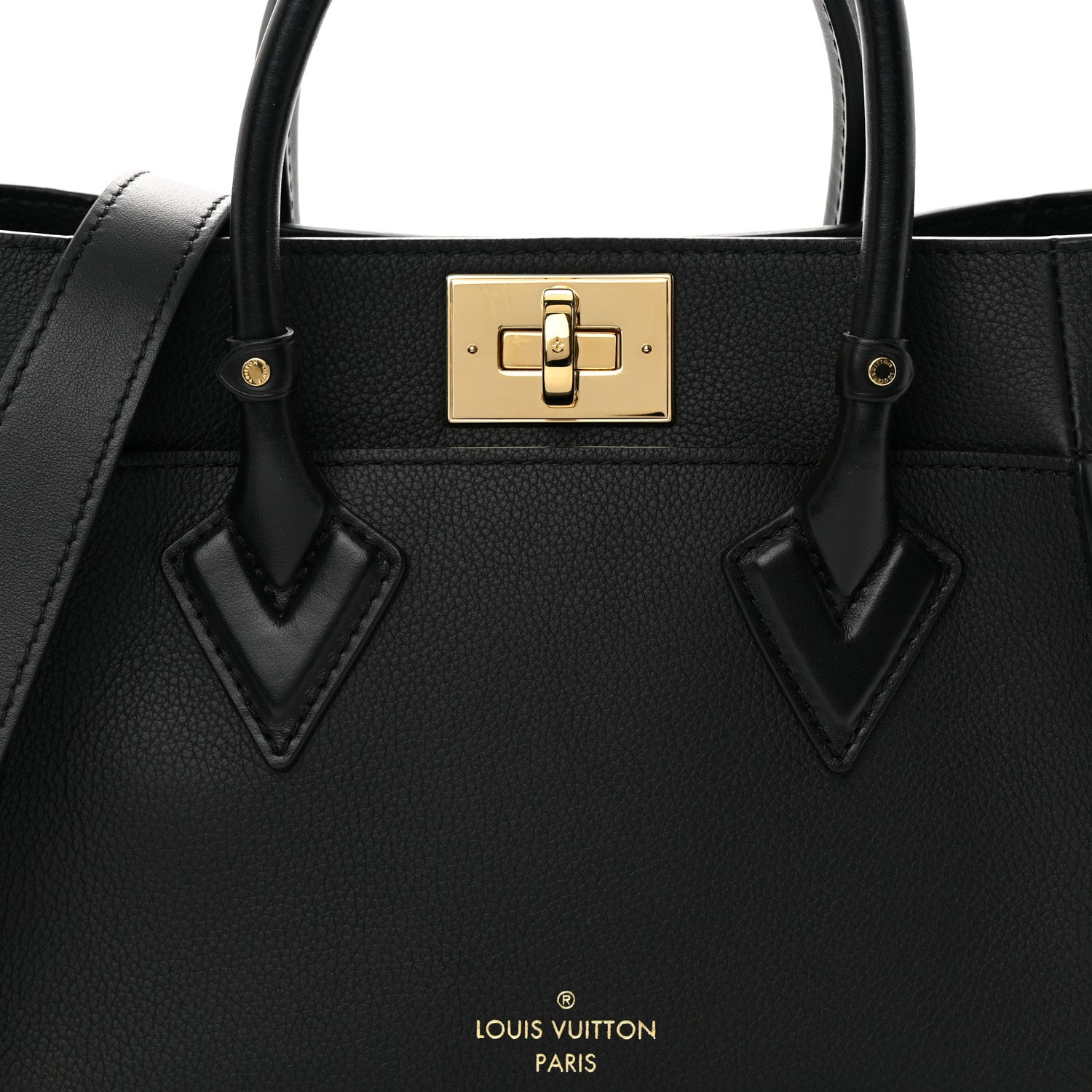 Louis Vuitton Calfskin Monogram On My Side PM Black 7 of 12
