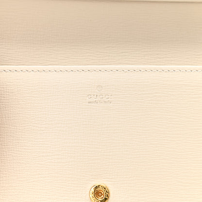 Gucci GG Supreme Monogram Azalea Calfskin Horsebit 1955 Wallet On Chain Beige Ebony Mystic White 6 of 10