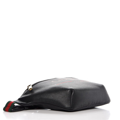 Gucci Grained Calfskin Logo Belt Bag Black 4 of 7