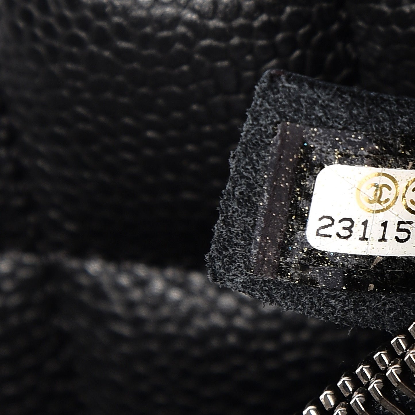 Caviar Quilted City Shopping Tote Black