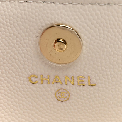 Chanel Caviar Quilted Belt Bag With Charms On Chain White 5 of 8