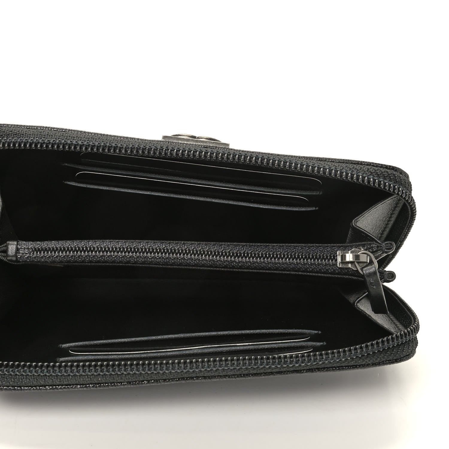 Chanel Caviar Quilted Small Boy Zip Around Wallet Black 5 of 8