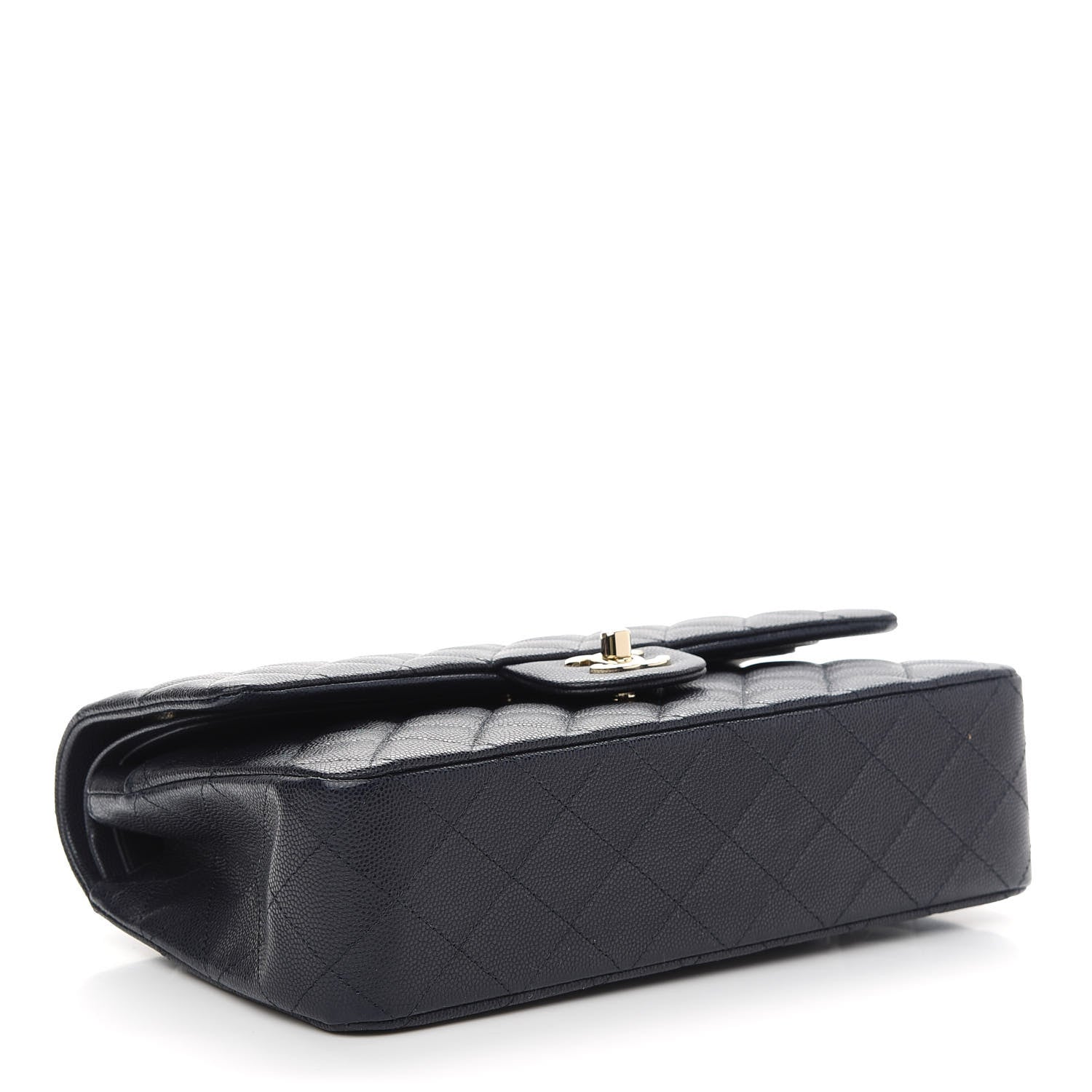 Chanel Caviar Quilted Medium Double Flap Navy 4 of 11