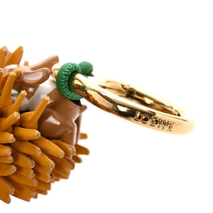 Loewe Calfskin Dandelion Rabbit Bag Charm Yellow Green 5 of 5