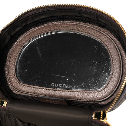 Gucci GG Supreme Monogram Textured Calfskin Web Ophidia Vanity Cosmetic Case Beige Ebony New Acero 9 of 12