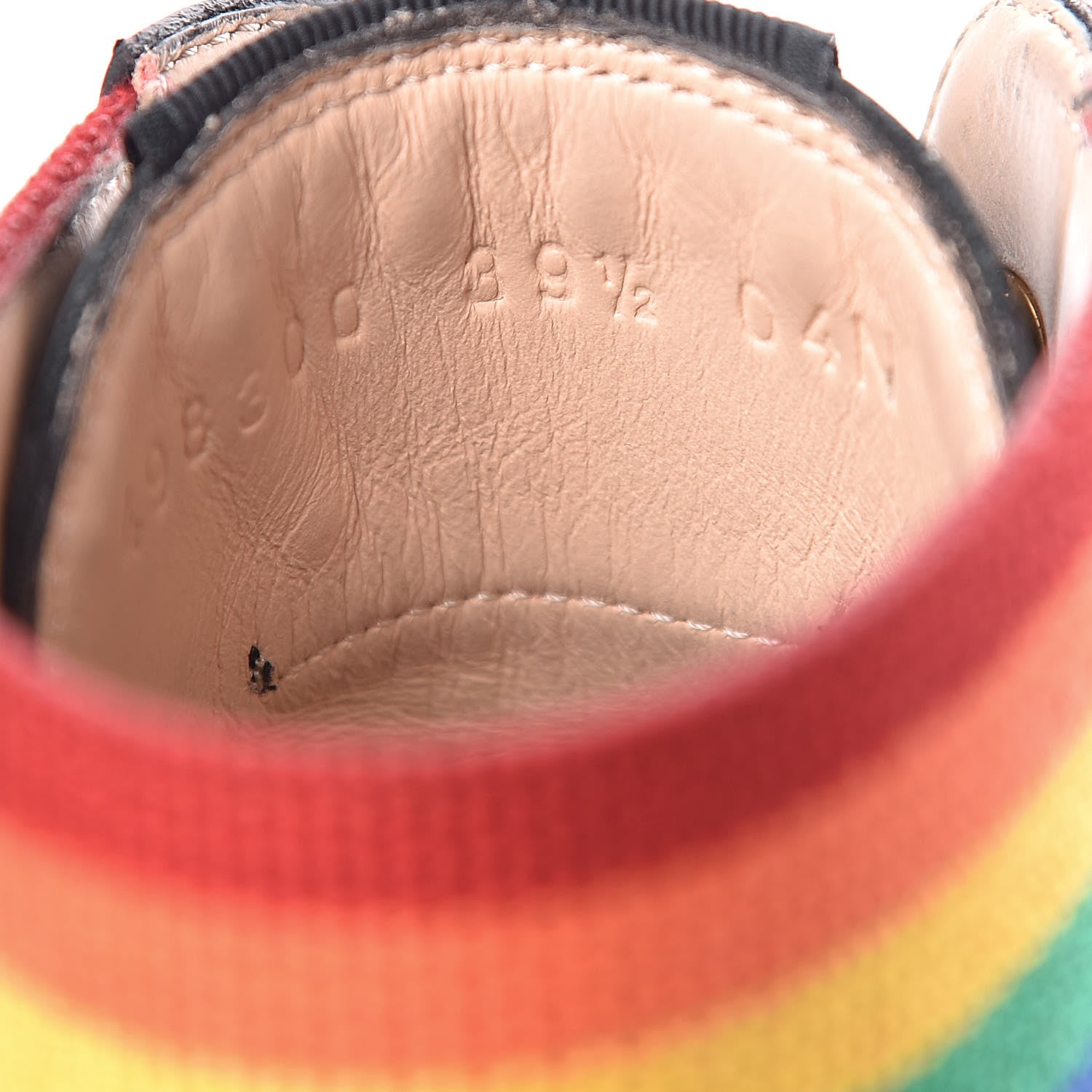 Gucci Calfskin Rainbow Trip Lace Up Combat Boots 39.5 Black 12 of 14