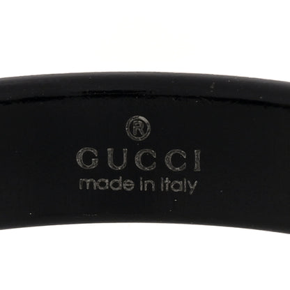 Gucci 18K Yellow Gold Synthetic Corundum Icon Ring 58 8.25 Black 4 of 6