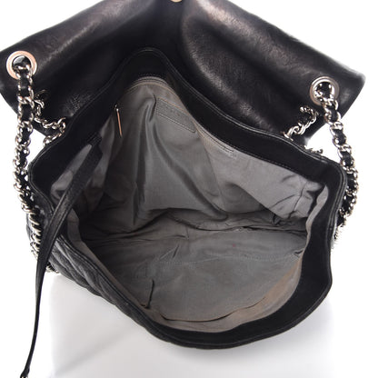 Chanel Washed Lambskin Quilted Maxi Chain Around Flap Black 5 of 14