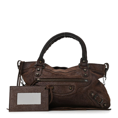 Balenciaga Metallic Craquele Calfskin Classic Hardware First Bronze 1 of 15