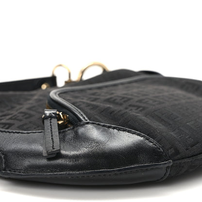 Fendi Zucchino Cuoio Chef Pocket Shoulder Bag Black 8 of 9
