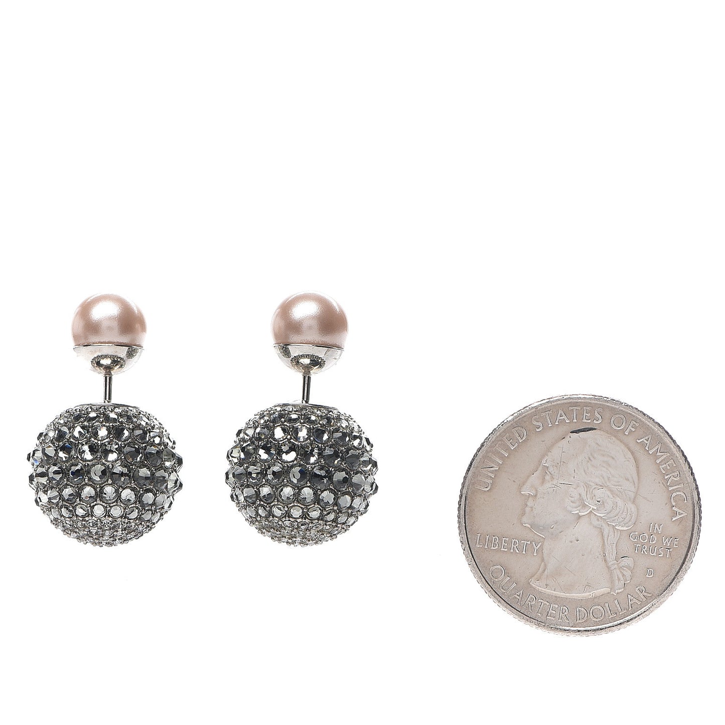 Crystal Mise En Dior Tribal Earrings Grey Pink
