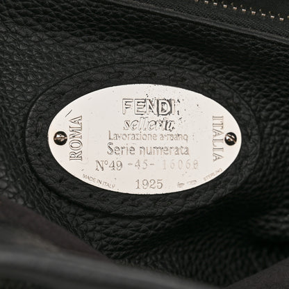 Fendi Cuoio Romano Selleria Metal Stitch Large Mens Peekaboo Iconic Essential Satchel Black 7 of 11
