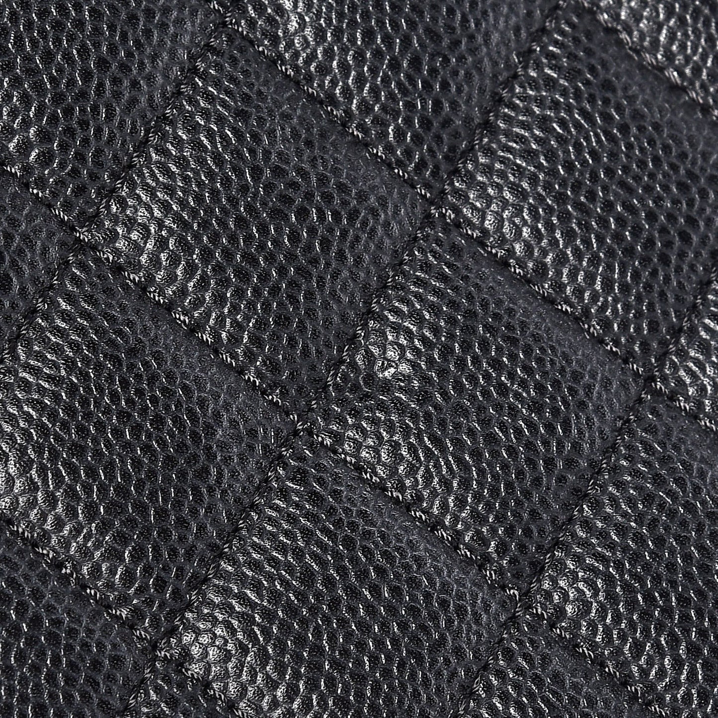 Caviar Quilted Grand Shopping Tote GST Black