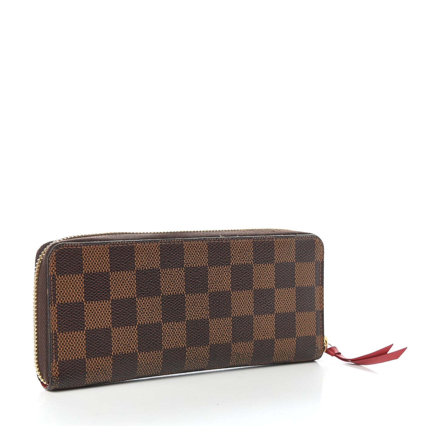 Damier Ebene Clemence Wallet Cherry