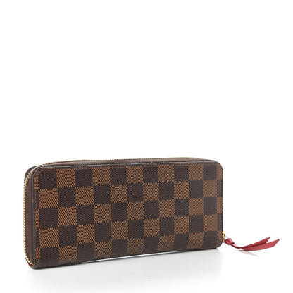 Louis Vuitton Damier Ebene Clemence Wallet Cherry 3 of 7