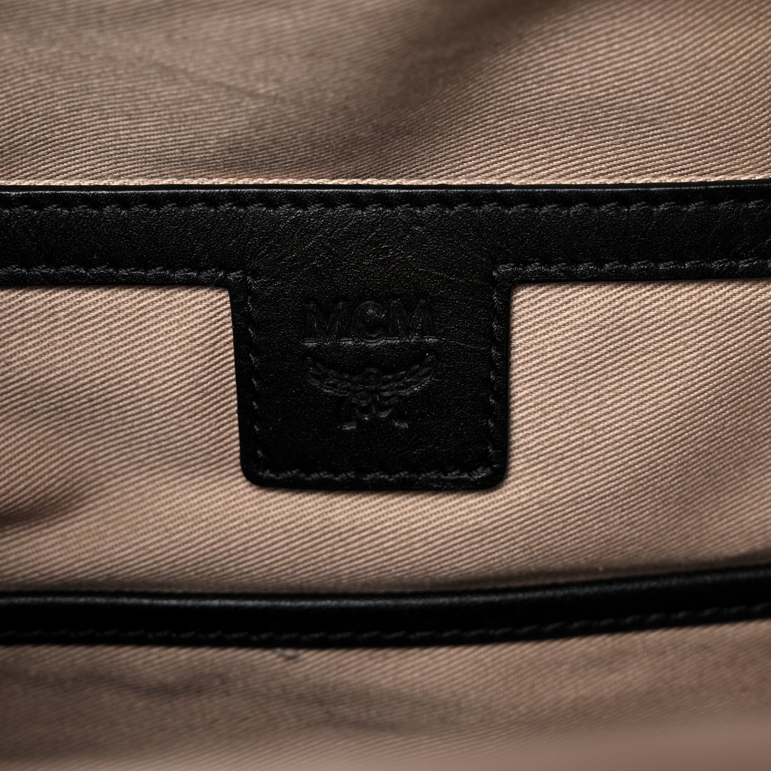 MCM Shearling Contrast Logo Stark Backpack Black White 6 of 13
