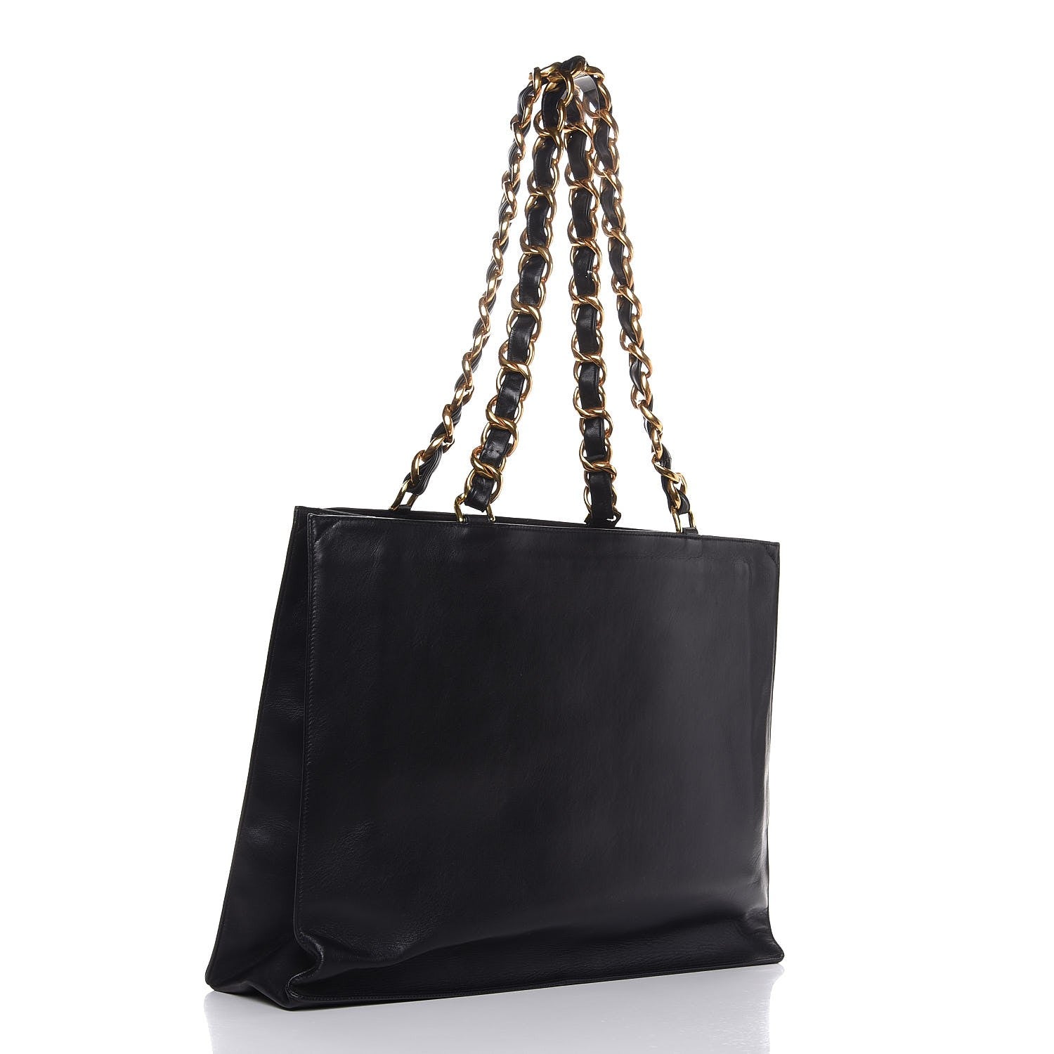 Chanel Lambskin CC Tote Black 3 of 7